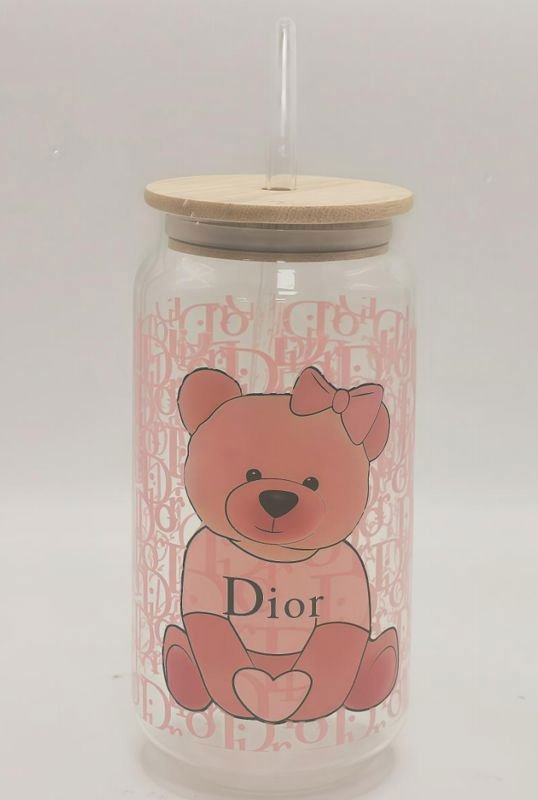 مج شاليموة زجاج دبدوب بغطا خشبي