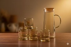 دورق بالاكواب زجاج