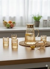 دورق بالاكواب زجاج عتلي