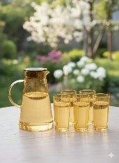 دورق بالاكواب زجاج