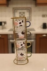 كوب زجاج بالحامل