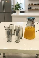 دورق بالاكواب زجاج فاميه